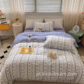 Rosemary Blue Bed Sheet Capa Bashada de cama